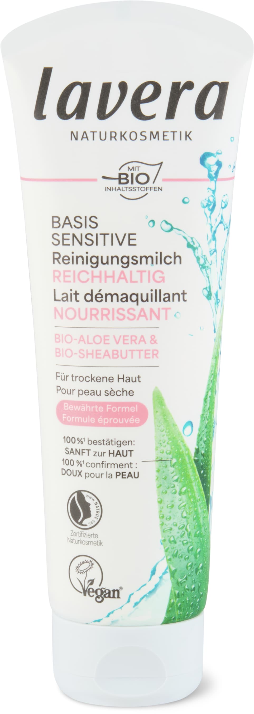 Basis Sensitiv Reinigungsmilch Trockene Haut, vegan